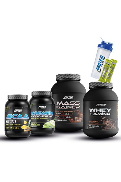 Protein Zamanı 2340 Gr Whey Protein Powder - 4000 Gr Bcaa Creatine Mass Gainer Combo