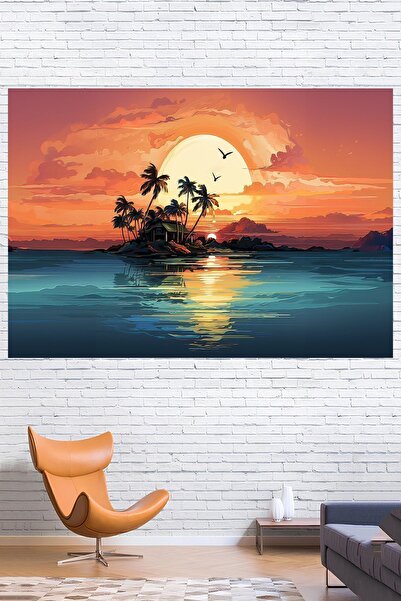 Vendini غطاء حائط رائع لمناظر الجزيرة، سجادة حائط Tapestry