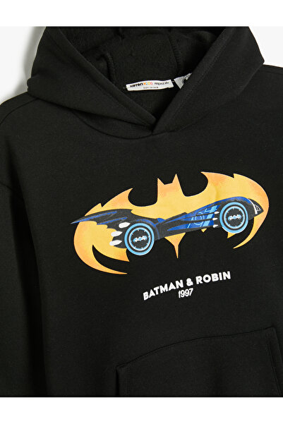 Koton Licensed Batman Hooded Long Sleeve Sweatshirt