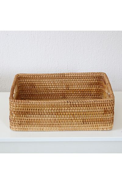 Mylamp Gamze L Rattan Storage Box & Διακοσμητικό Καλάθι 36x26x11 cm