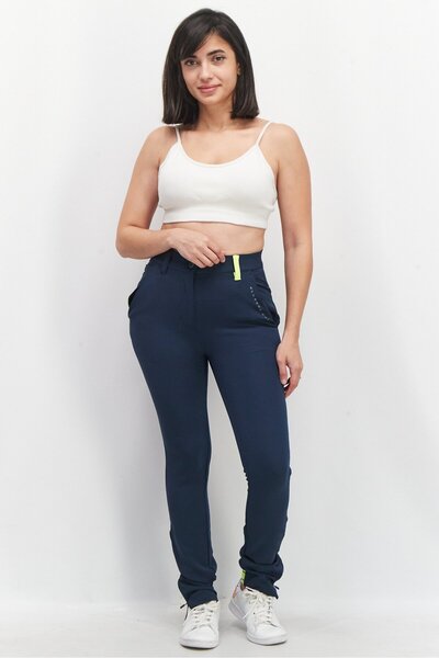 Ellesse Women Sportswear Fit Drawstring Training Pants, Navy Blue