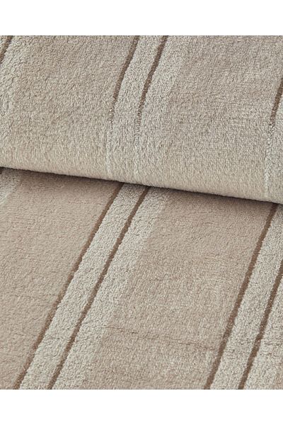 English Home Super Soft Single Blanket - Shiny Striped Cream