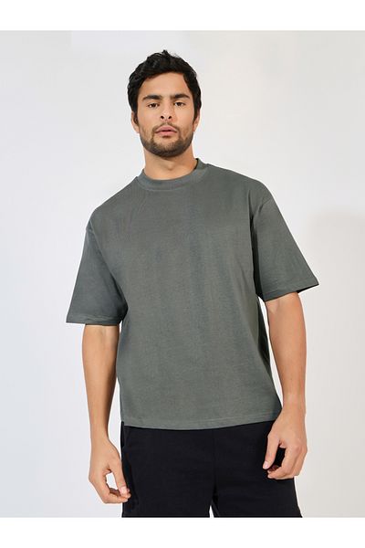 Styli Mock Neck Oversized T-Shirt