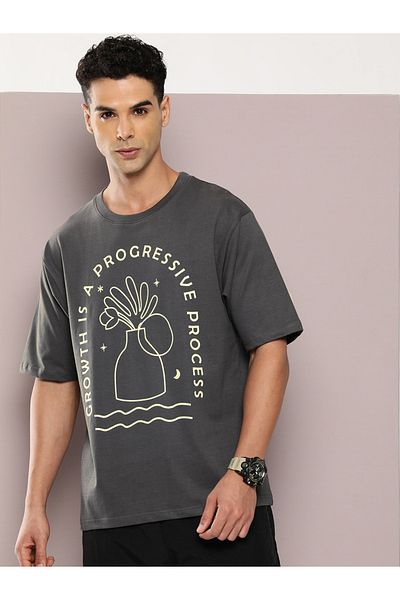 Dillinger By Styli Progressive Process Graphic Print Oversized T-Shirt