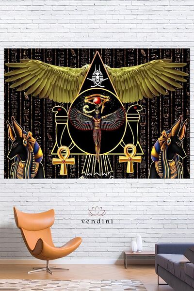 Vendini Mısır Tanrıça Isis Duvar Örtüsü Duvar Halısı Wall Tapestry