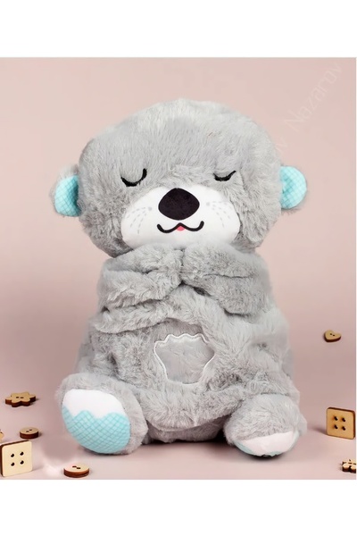 MJ TOYS Uyku arkadaşı su samuru ışıklı hareketli müzikli bebek oyuncakları pe...