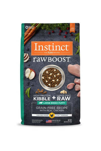 INSTINCT طعام جاف Raw Boost Kibble Chicken Puppy Large Breed للكلاب من السلال...