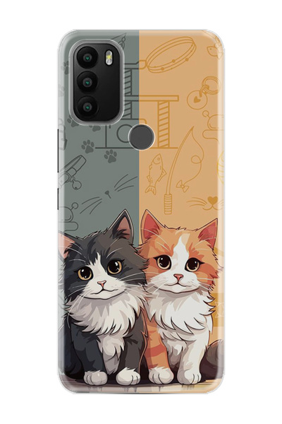 General Mobile GM 21 Plus Kılıf HD Resim Baskılı İkiz Kediler StKd -086