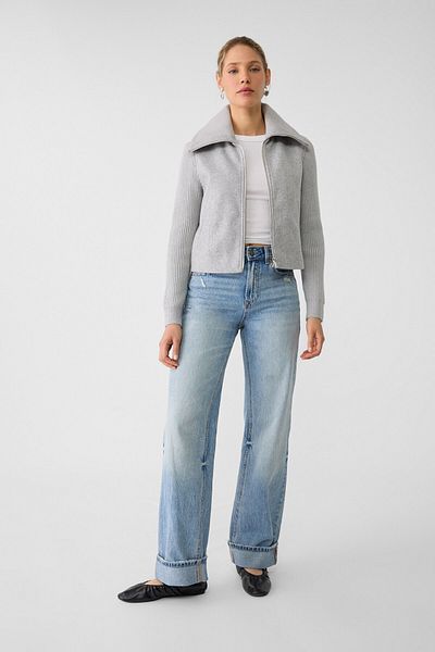 Stradivarius Soft contrast knit jacket