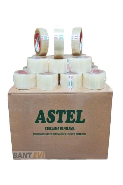 BANT EVİ Astel Duct Tape 1 Box 45x100 60 Pieces Transparent Duct Tape Hotmelt