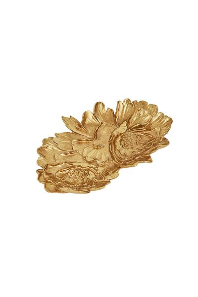 Karaca Home Lianca Decorative Plate Gold 26X16 cm