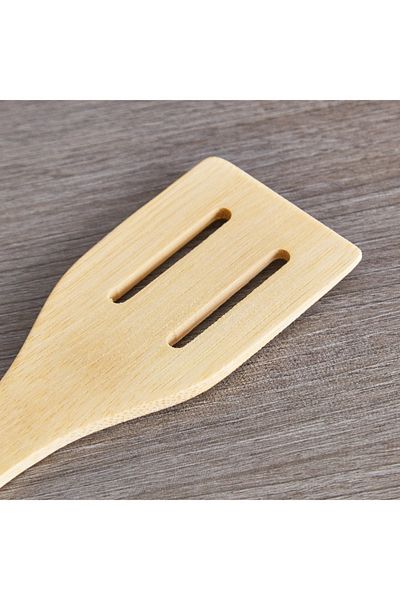 Home Box Bamboo Wood Slotted Turner