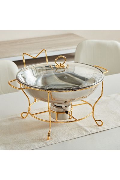 Home Box Wellshine Chafing Dish with Lid and Stand - 8 L