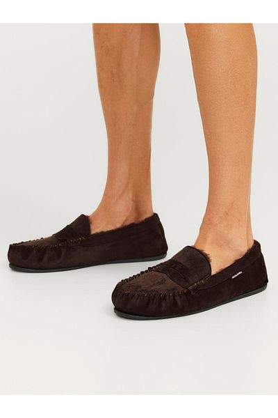 Jack & Jones Faux Fur Trim Moccasins