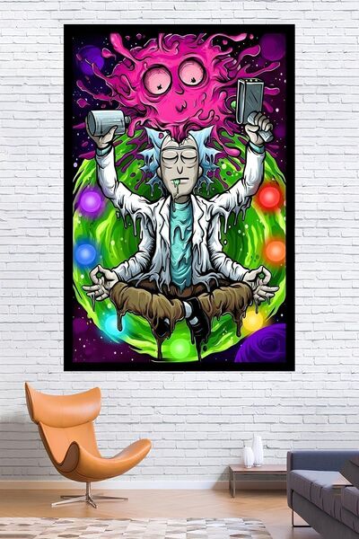 Vendini Rick And Morty , Canlı Renkler Duvar Örtüsü Duvar Halısı Wall Tapestry