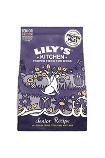 Lily's Kitchen طعام الكلاب الجافة من سينيور ريسيبتي ديك رومي للبالغين من سن 8...
