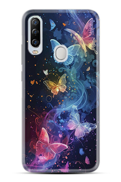 General Mobile GM 20 Pro Kılıf HD Resim Baskılı Neon Kelebekler StKd -092