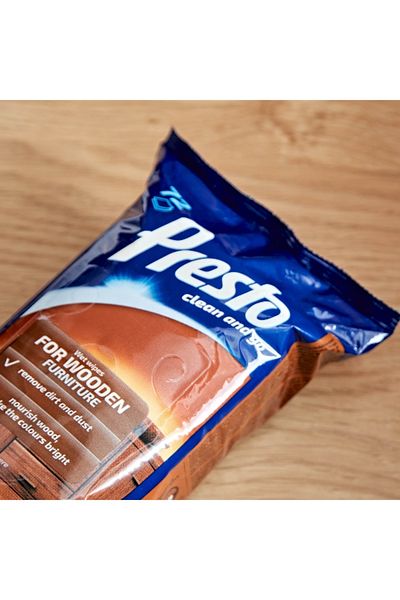 Presto 72- Pieces Wet Wipes for Wooden Furniture
