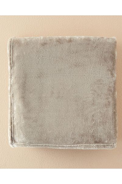 English Home Super Soft Furry Striped TV Blanket - Light Gray