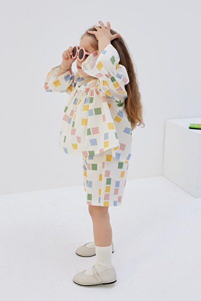 Tics Poplin Patterned Girl's Set