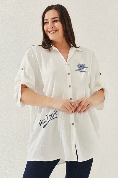Lady Majestic Cămașă de damă din viscoză mărime mare