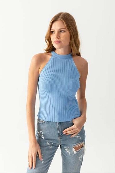 Irmak Kerekli Baby Blue Women's Knitwear Undershirt - 902