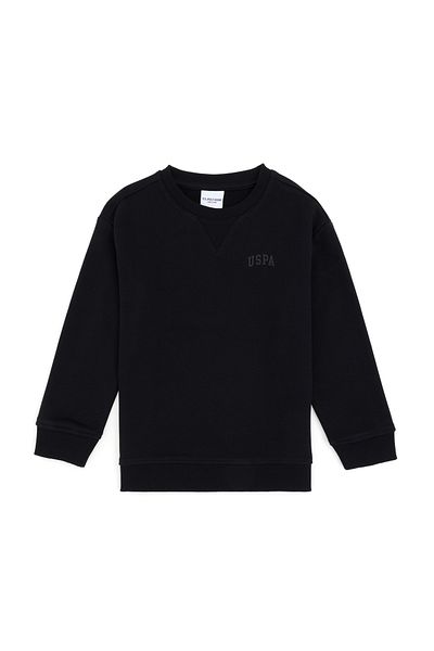 U.S. Polo Assn. Boy's Black Basic Crew Neck Sweatshirt 50295151 -Vr046