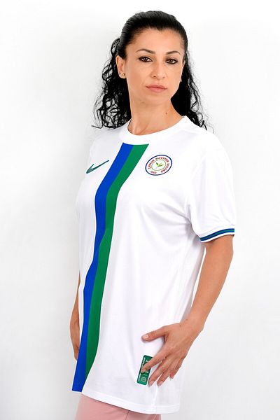 Nike White Striped Women's Jersey - No Ads