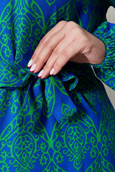 Ferace Γυναικείο φόρεμα με γιακά σε μεγάλο μέγεθος Hijab ύφασμα βισκόζης με πλισέ και πλισέ φόρεμα