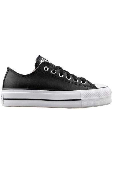 converse Chuck Taylor All Star Leather Platform Kadın Siyah Sneaker Ayakkabı 561681c
