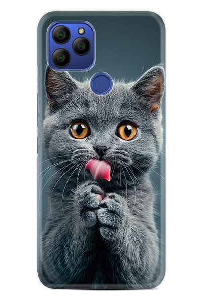 General Mobile GM 21 Pro Kılıf HD Resim Baskılı Komik Kedi StKd -008