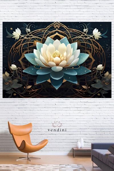 Vendini أيقونة اللوتس - غطاء حائط للتنقية والإحياء، جدار Tapestry