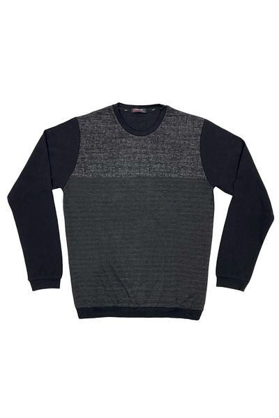 Masimar Men's Jacquard Long Sleeve Crew Neck Sweatshirt