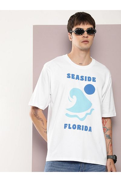Dillinger By Styli Seaside Puff Graphic Print Oversized T-Shirt