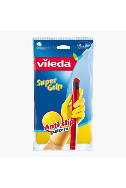 Vileda قفازات سوبر جريب متوسطة الحجم - 26×12×3 سم