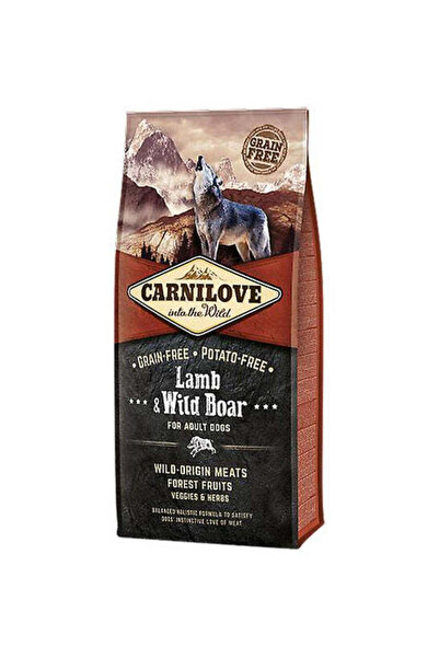Carnilove طعام جاف من لحم الضأن والخنزير البري للكلاب البالغة - 1.5 كجم