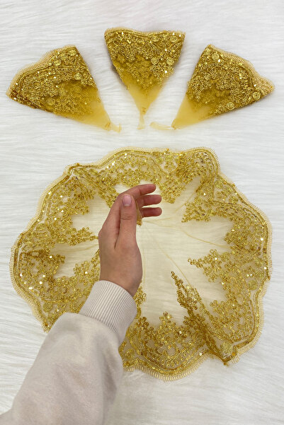 ZEYMERADE منديل هالاي للعروس والعريس الذهبي، مزين بجلد لامع، ليلة الحناء لحفل...