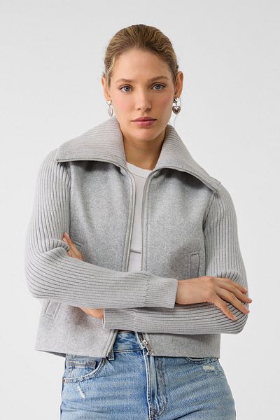 Stradivarius Soft contrast knit jacket