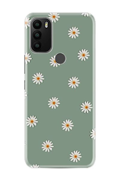 General Mobile GM 21 Plus Kılıf HD Resim Baskılı Yeşil Papatyalar StKd -041
