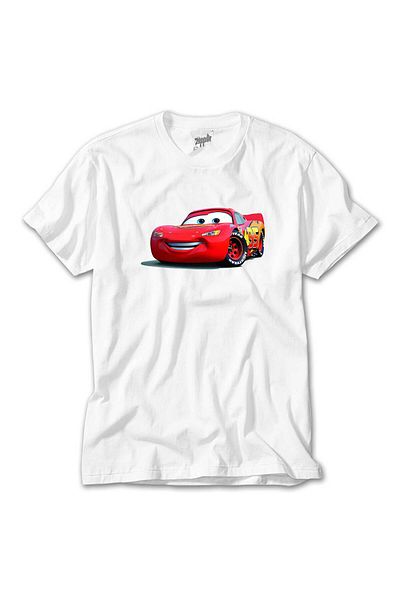 CrowsGate Lightning McQueen Cars White T-shirt
