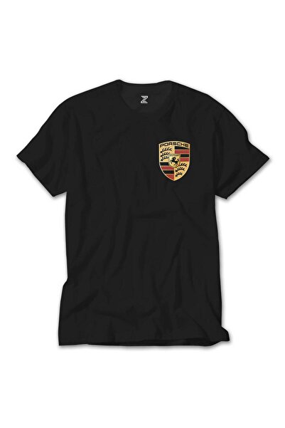 Lunas Glow Tricou negru cu logo Porsche pentru femei, mărimea XS