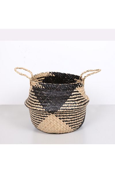 Mylamp Абанос 35x30 см. (L) Сгъваема кошница от морска тръстика