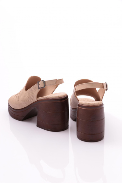 DGN Beige Women's Side Tie Sandals 663222