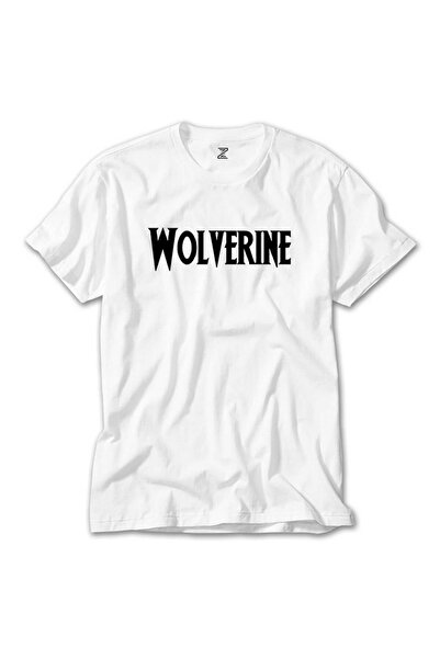 CrowsGate Tricou alb cu text Wolverine