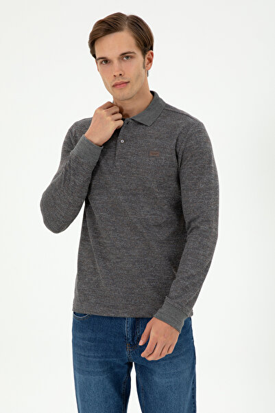 U.S. Polo Assn. Men's Gray Melange Sweatshirt 50290755 -Vr086