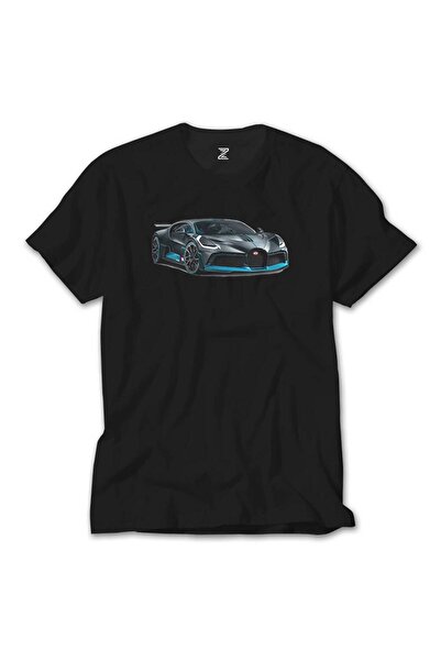 CrowsGate بوغاتي سيارة تي شيرت أسود