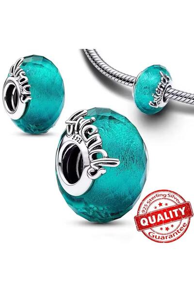 Lovecharm سحر الصداقة من زجاج مورانو مع سطح مقطوع