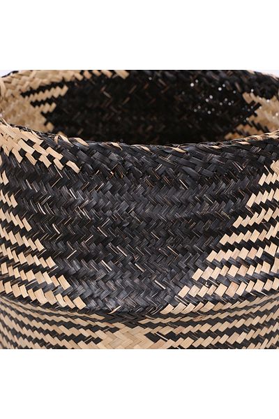 Mylamp Абанос 35x30 см. (L) Сгъваема кошница от морска тръстика