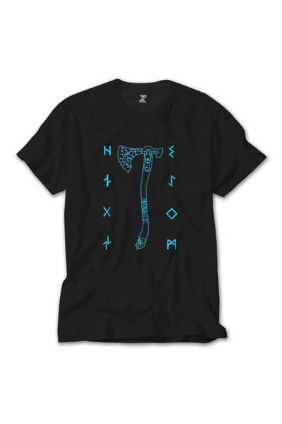 Generic Brand God Of War Ragnarok Kratos Ax Black T-Shirt