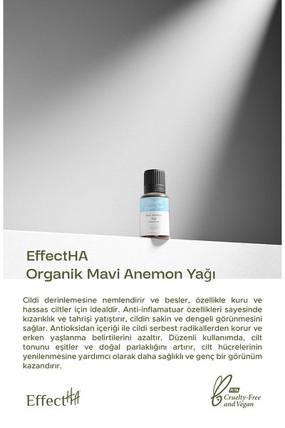 EffectHA Organic Blue Anemone Oil 100% Pure Natural and Additive-Free Essential Oil 10ml